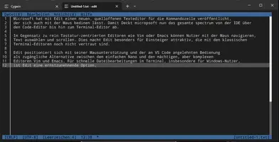 Microsoft Edit - Terminal Editor von Microsoft