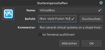Darstellung von VirtualBox unter Linux Mint Dark Mode beheben